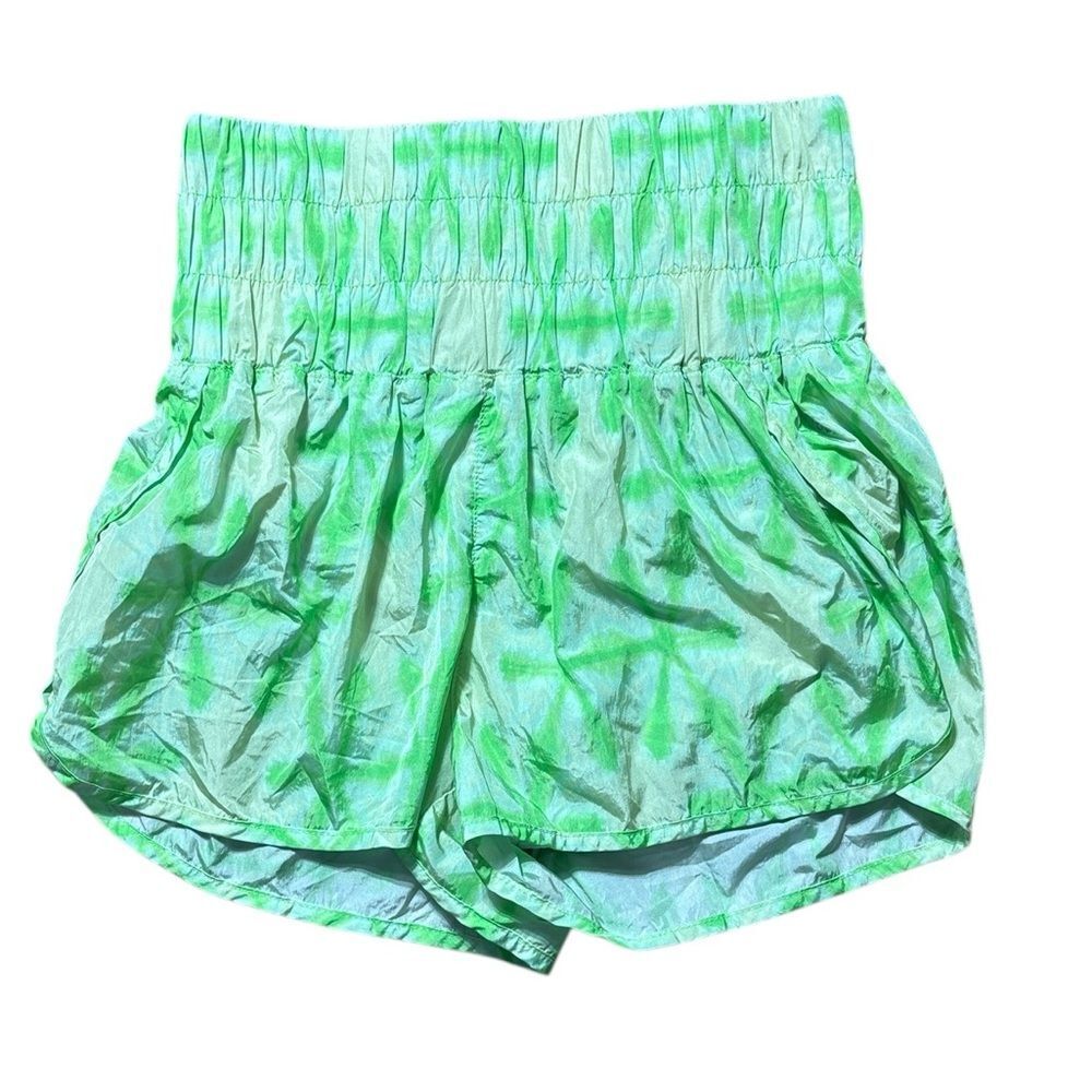 Free people women’s small the‎ way home high rise shorts tie dye neon green